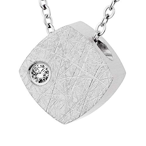 Preisvergleich Produktbild Ernstes Design Anhänger Brillant 0.02 ct. AN897 Edelstahl