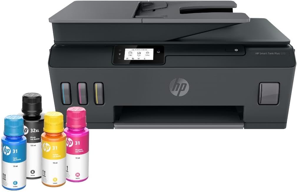 HP Smart Tank Plus 570 Wireless All-in-One Ink Tank Printer with up to 2 Years of Ink Included (5HX14A) Black