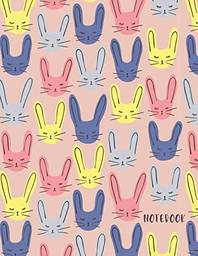 Notebook: Lined Notebook Journal - Cute Bunnies - 100 Pages - Large (8.5 x 11 inches)