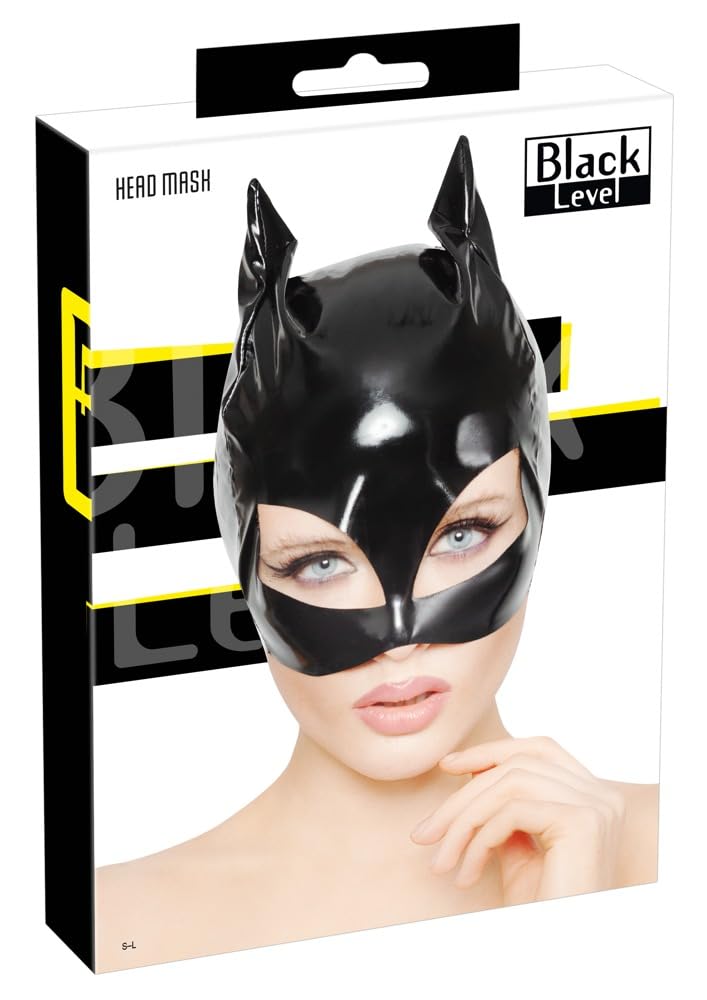 Black Level Maschera per gatti lacca S-L Nero