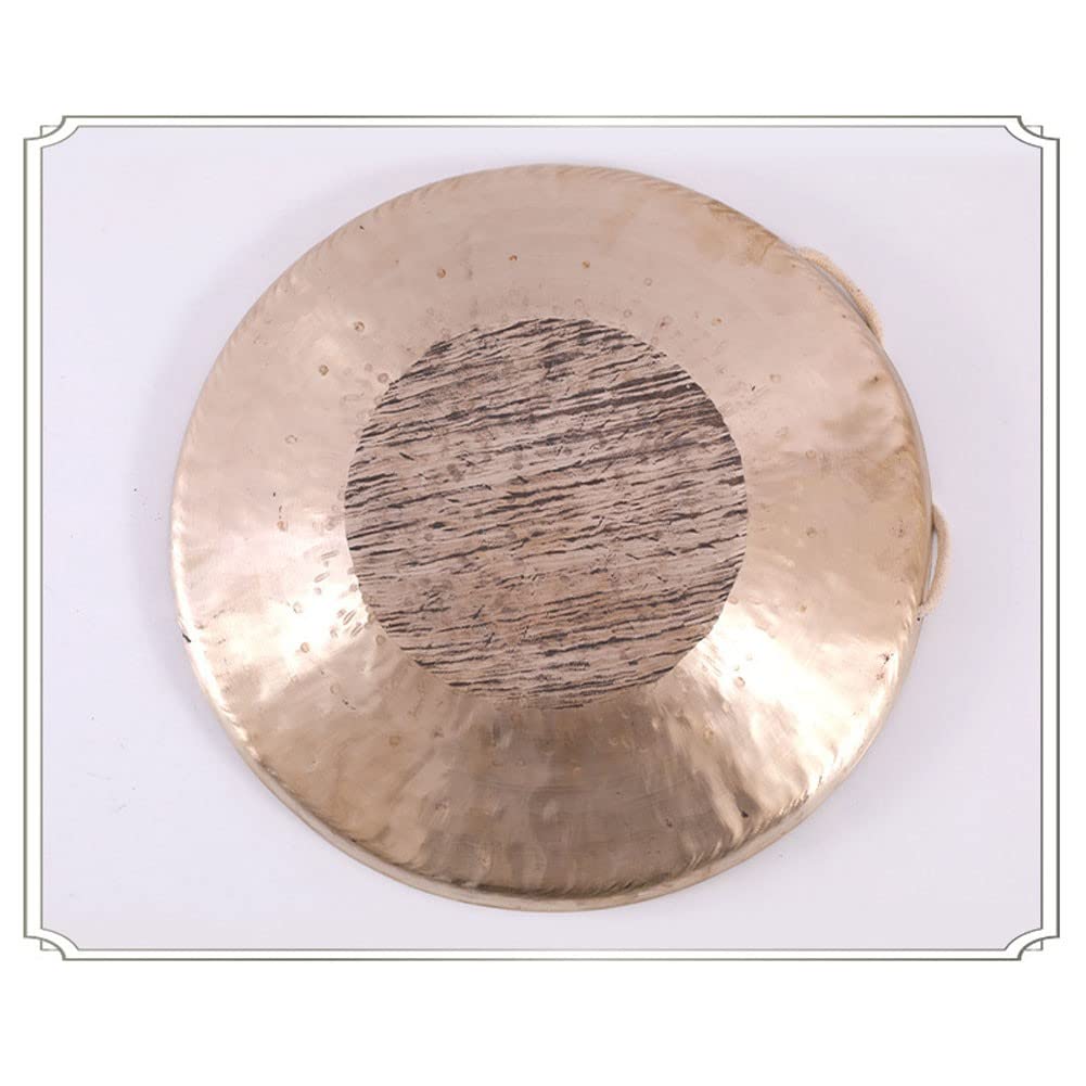 BBAUER tibetano percussioni gong tibetanoStrumento in tubo di rame da 31-36 cm Gong in bronzo con tubo di rame con martello circolare ad alte prestazioni(Color:36cm,Size:)