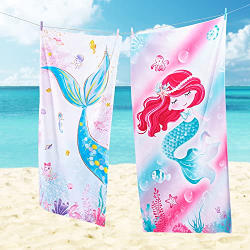 WERNNSAI Mermaid Kids Beach Towel - Image 2