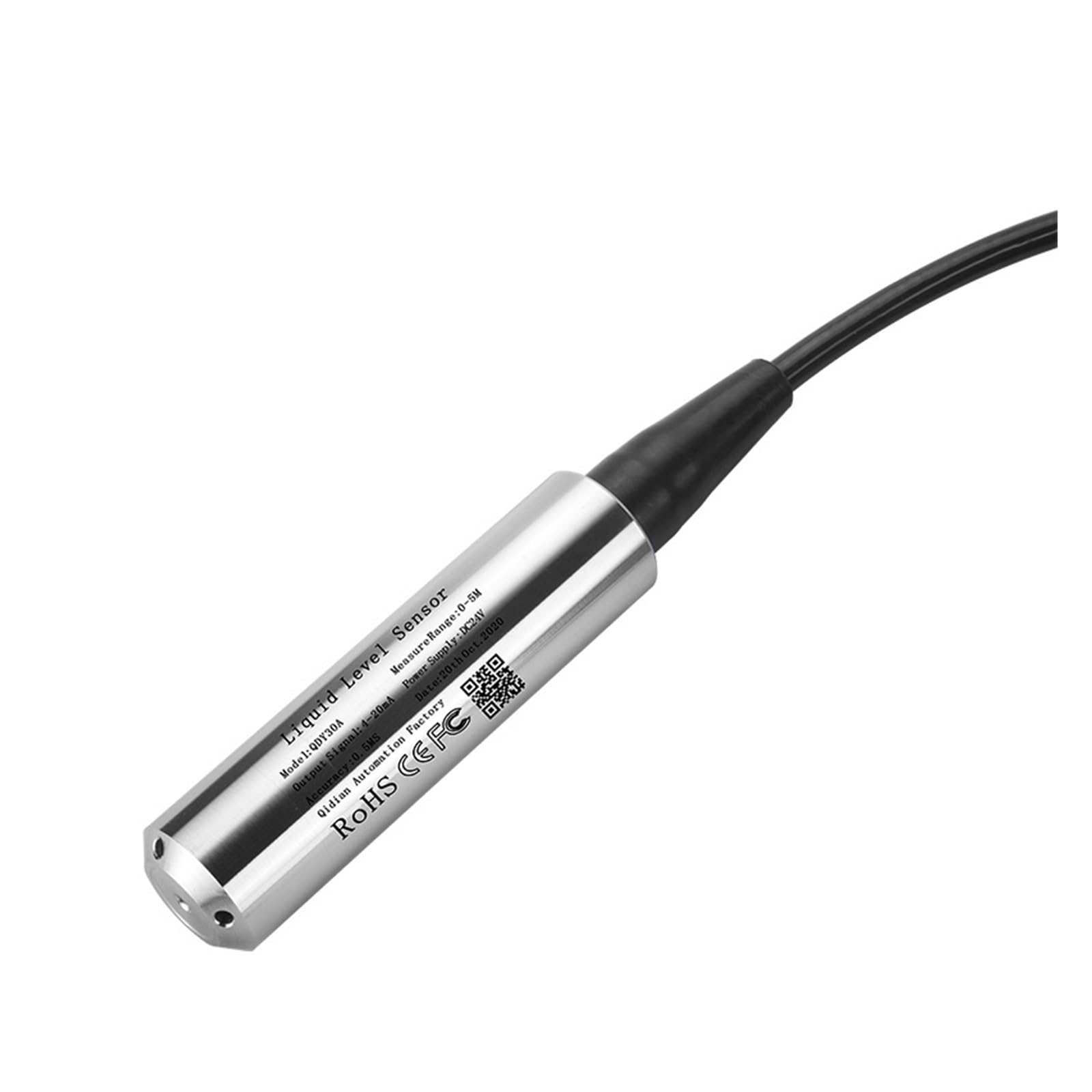 PXQCHAVLN Submersible RS485 Output hydrostatic Liquid Level Sensor Transmitter DC12-36V Water Tank Liquid Sensor Instrument(6m range 8m cable)