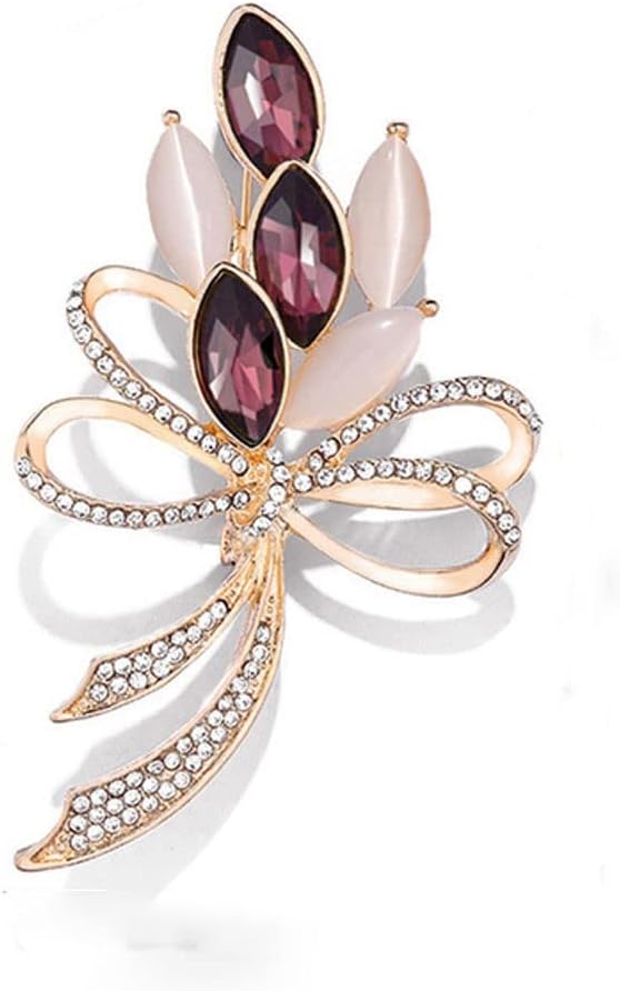 MJWDP Stone Flower Brooch Pin Garment Accessories Brooches Women Rhinestone Brooch Pin (Color : A, Size : One Size)