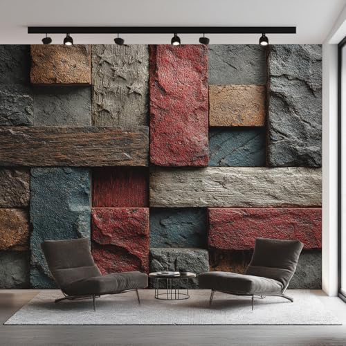 Générique Papier Peint Panoramique 3D Planche, Papier Peint Planche de Bois Rustique Fond pour Chambre Wallpaper, Fresque Murale pour Salon Salle Deco...