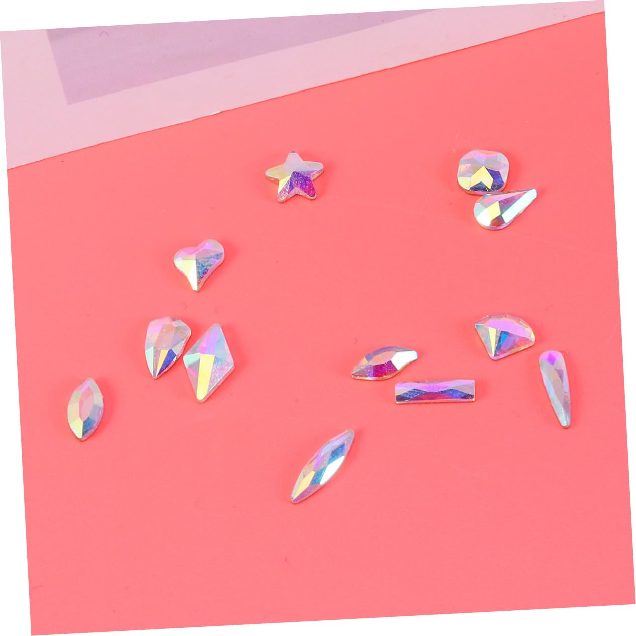 240 Pezzi Diamanti per Unghie Manicure Art Strass Vetro Strass per Unghie Cristallo ab Strass Decorazioni per Unghie per Nail Art Strass con Retro Piatto Diamante Multico