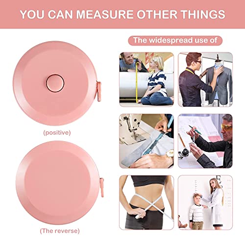 Xunhewi DG-1-8 Tape Measure, 4 Pack Soft Retractable Measuring Tape 60-Inch/150Cm Double-Scale Metric Tape Measure,For Body Measuring Sewing Tailor Cloth Knitting Home Craft Measurements  thumb #6