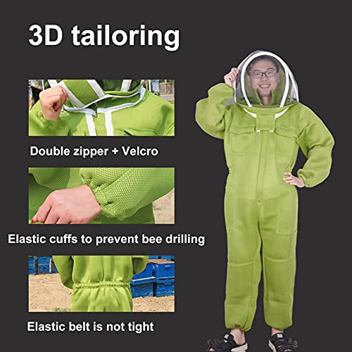 LVGOD Imkeranzug Klare Sicht Ganzkörper-imkeranzug Hut Frischhaltekomfort Mit Maximalem Schutz Für Anfänger Und… – Bild 4