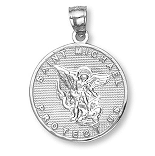 Sterling Silver Saint Michael Medal Protection Charm Pendant by Saint Collection
