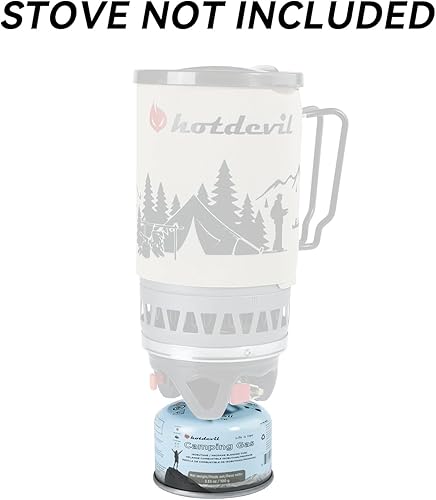 Miniatura 7 de Hotdevil Recipiente de combustible de isobutano de 3.53 oz para campamento, estufa de combustible, mezcla de butano y propano, para camping,