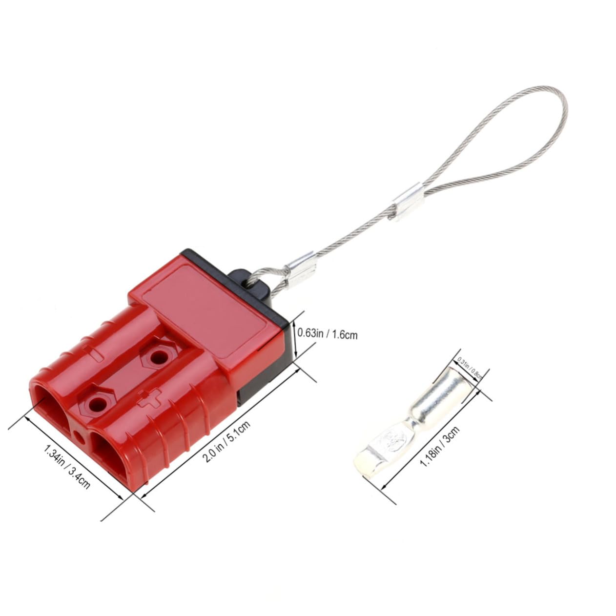 Unomor Battery Quick Connect Plug 50a Crimp Wire Connectors Set Bulkhead Connector for Car Battery Terminal High Resistance Ability