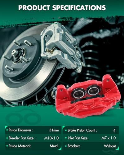 Image of SCITOO Front Right Brake Caliper Without Bracket 19-3274 Compatible For Toyota Sequoia 2008-2013 For Toyota Tundra 2007-2013