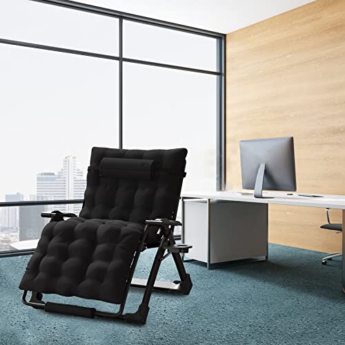 Soliles Oversized Xxl 30 In Zero Gravity Chair, Reclining Lounge Chair With Removable Cushion & Tray For Indoor And Outdoor, Ergonomic Patio Recliner Folding Reclining Chair #TOP1