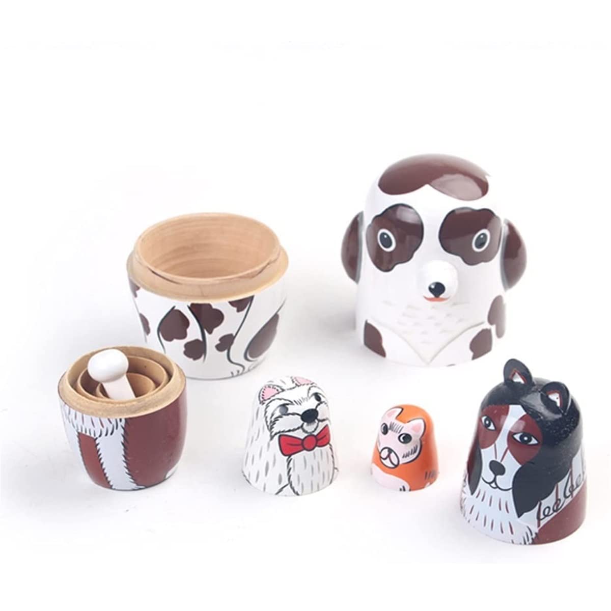 Matrioszki Matrioszka Lalka Rosyjska Puppy Theme Matryoshka, Farm Animal Russian Dolls Meble, Dekoracje I Przechowywanie Rosyjskich Lalek Rosyjskie Lalki