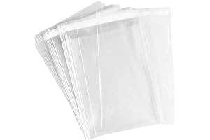 Delatanus Clear Resealable Bags for A6 A7 Card Photos Candies
