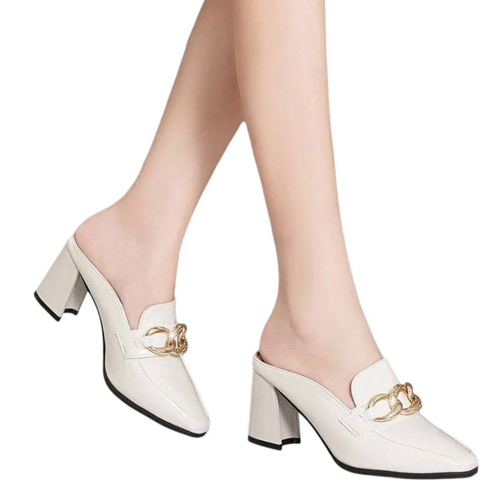 Scarpe Tacco Donna,Décolleté Classiche da Donna con Punta Arrotondata, comode e Casual, Scarpe con Tacco perfette per L'Ufficio.