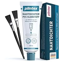 PLINTEX® Nahtdichter 30ml extra stark inkl. 2x Pinsel - Nahtkleber für Zelte, Jacken, Markisen, Sonnensegel & Rucksäcke - Zeltnaht abdichten, Zelt-Kleber, Naht Dichter