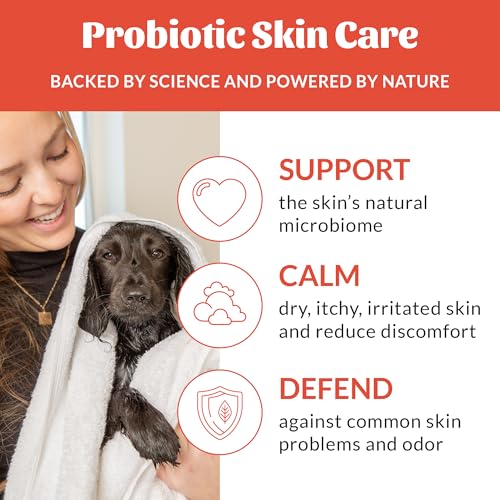 Image of SKOUT'S HONOR Probiotic Itch Relief Shampoo for Dogs, 16 oz | Non-Medicated Microbiome-Friendly Formula with Avocado Oil and Omega-3s, Paraben & Sulfate-Free, Unscented