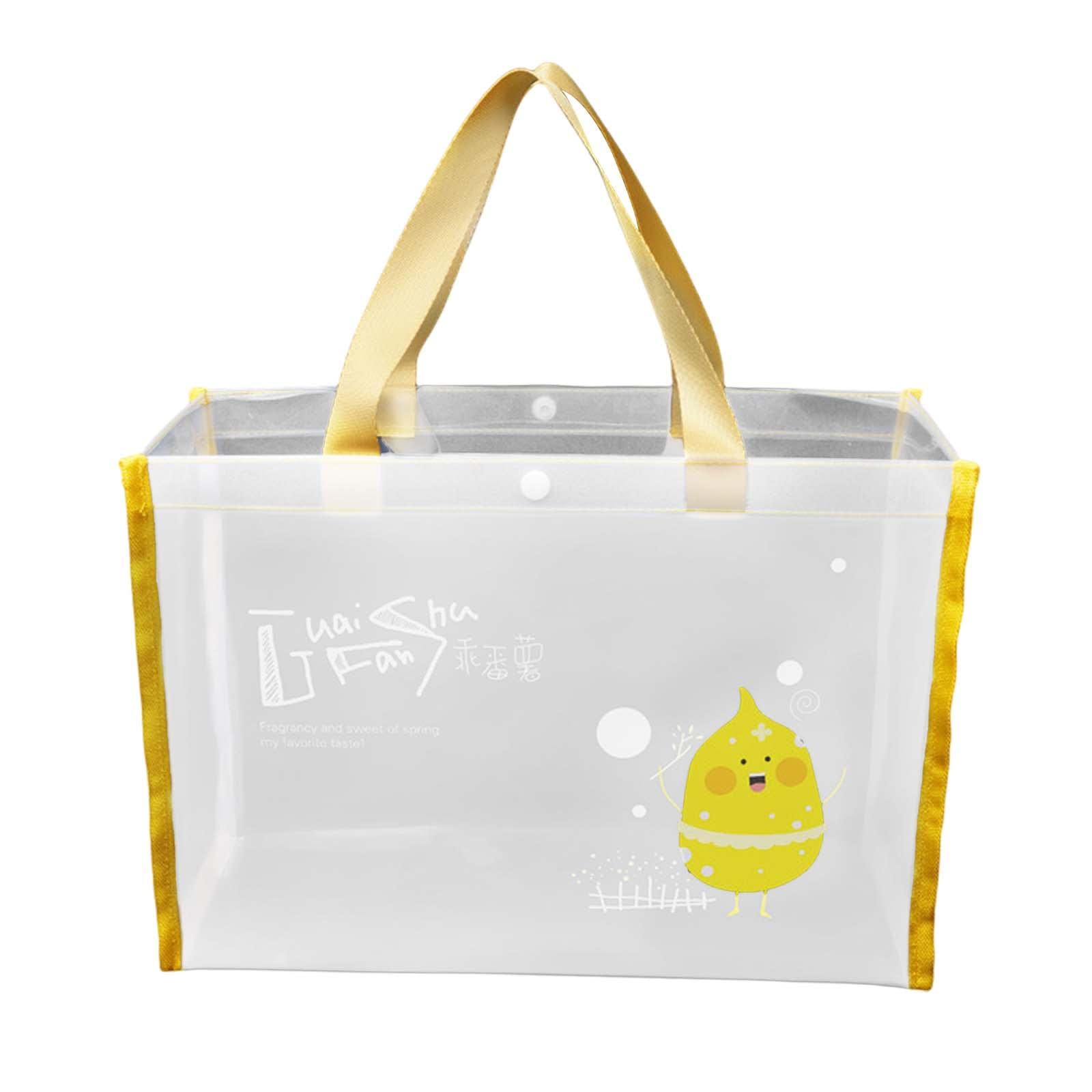 Clear Waterproof Bag Compact Beach Tote Bag for Sports Swimming Vacation White-image-24