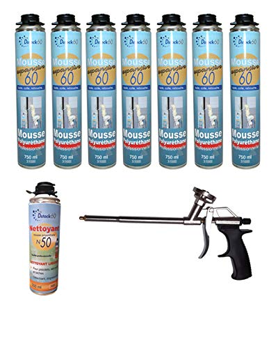 Mousse expansive 750 ml pour isoler coller et reboucher vos murs