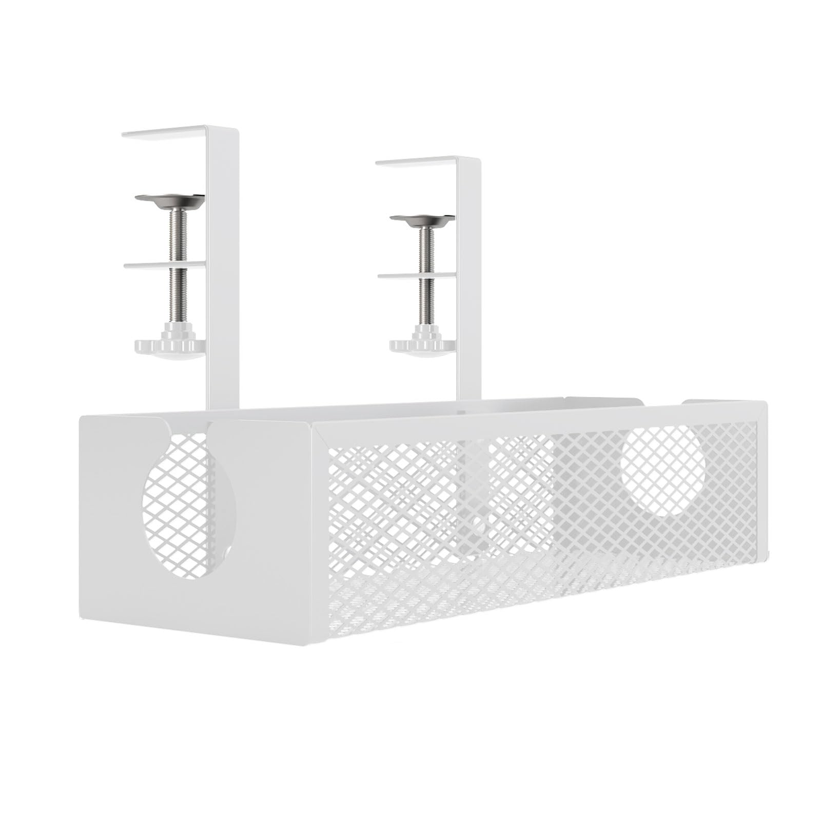 Hsioluted White Meshes Desk Organizers Clamp-On Pencil Drawer Under Desk Drawer Easy To Instal Under Storage Drawers For Organizers