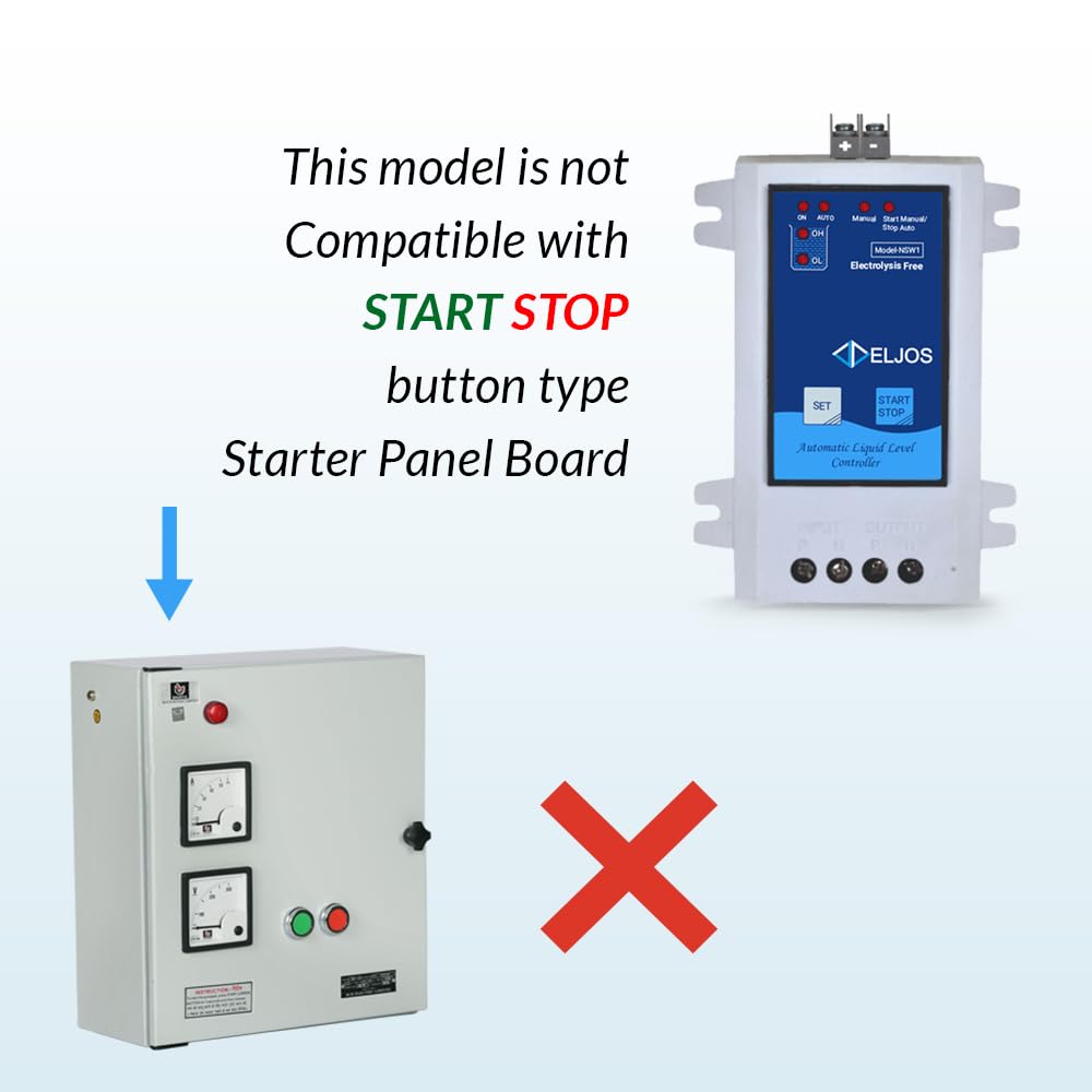 Automatic Water Level Controller for Monoblock Pump 0.5HP–2HP | Single Phase 230V | Dry Run Protection+ Autol Level Cutoff| With 2 Float Sensor 3