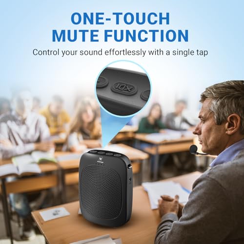 Image of WinBridge C002 Wireless Voice Amplifier For Teachers With Bluetooth, Wireless Mic With Speaker, Mini Megaphone Speaker, Portable PA System For Classroom, Tour Guide