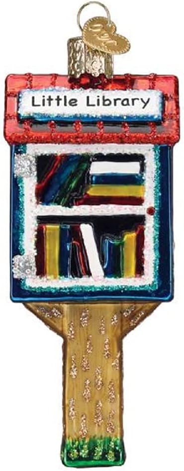 Old World Christmas Ornaments Little Library Glass Blown Ornaments for Christmas Tree