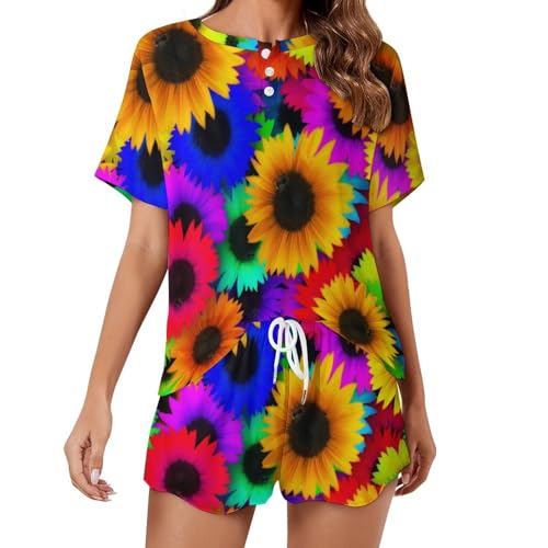 Ensemble de pyjama court femme Fleur De Couleur vêtement de nuit chic