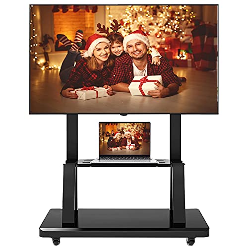Soporte rodante resistente para TV 65 pulgadas ajustable miniatura 1