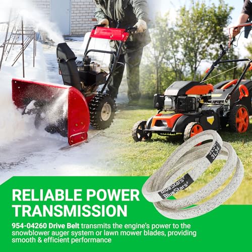 BlueStars 954-04260 Drive Belt 3/8'' x 34'' for MTD Craftsman Cub Cadet Troy-Bilt Snowblower 21" Walk-Behind Lawn Mower - Replaces 754-04260... - Image 2