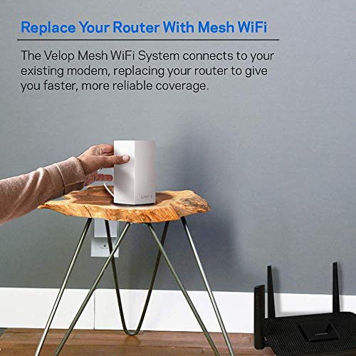 image for Linksys Velop Mesh Home WiFi System, 4,500 Sq. ft Coverage, 30+ Device