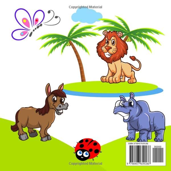 Cute Animals Coloring Book for Kids: Cute happy and funny, big images animal coloring book for kids, boys, and girls, preschool and kindergarten. The right size to take on the travel. image 3