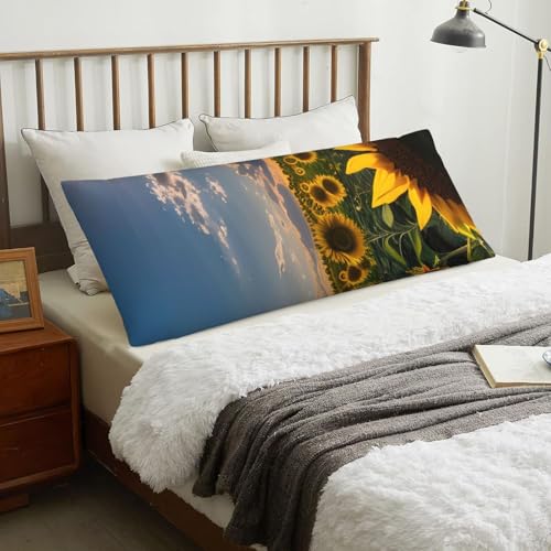 Housse de coussin de corps tournesol pour chambre esthétique et douce - 8