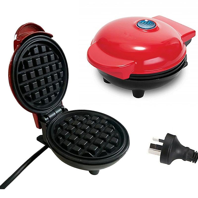 Mini Waffle Maker 4 Inch- 350 Watts: Stainless Steel Non-Stick Electric Iron Machine for Individual Belgian Waffles, Pan Cakes-image-25