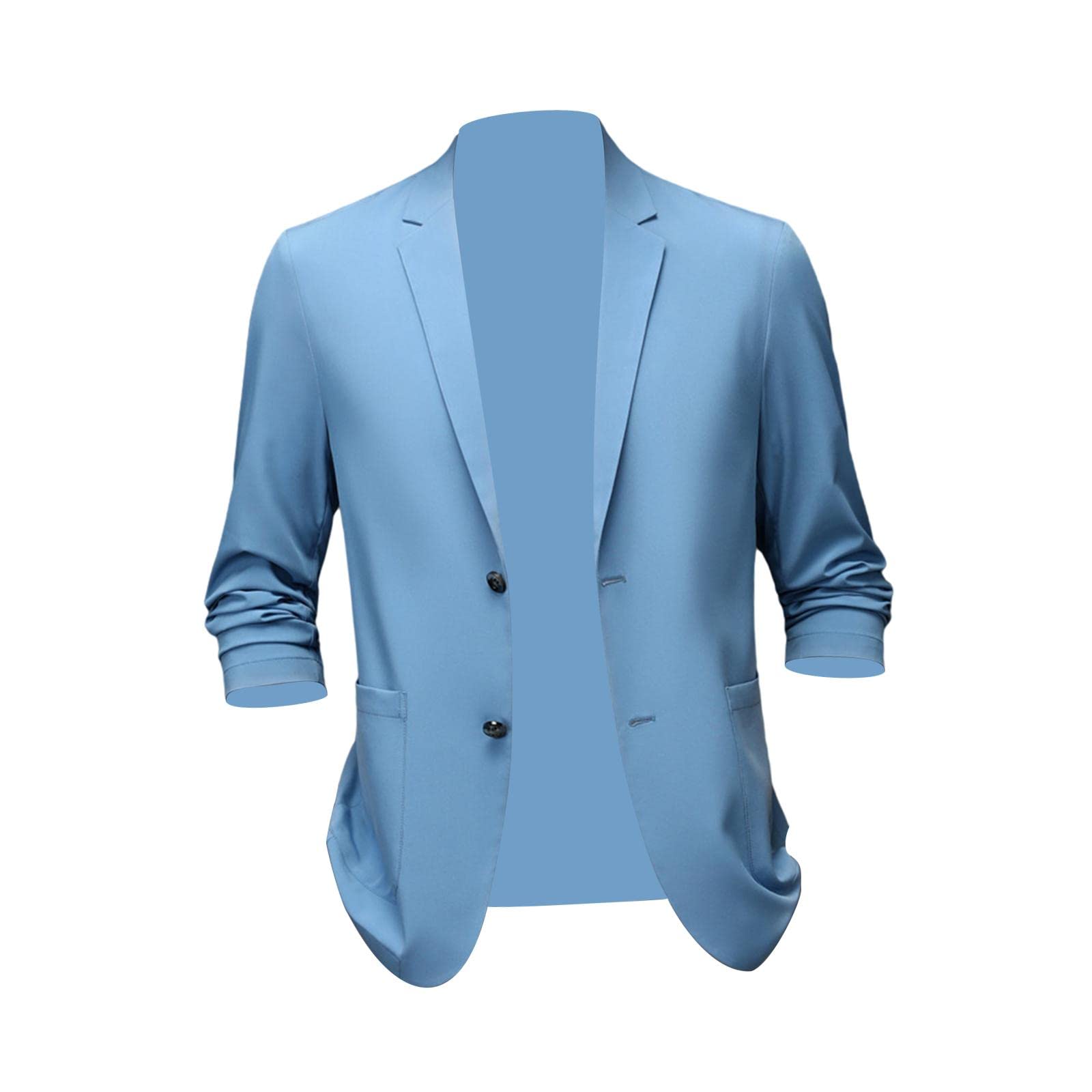 Suit Jacket Men Fashion Suit Blazer Men for Holidays Office Gift Blue 4XL
