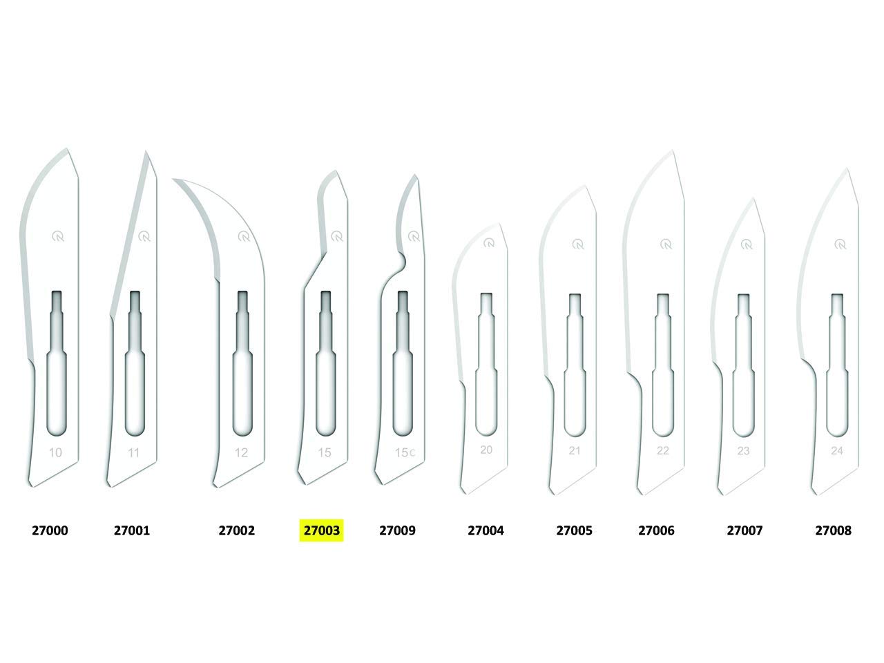 GIMA - Sterile Einwegklinge, aus Kohlenstoffstahl, Nr. 15, 100-er-Pack, 27003