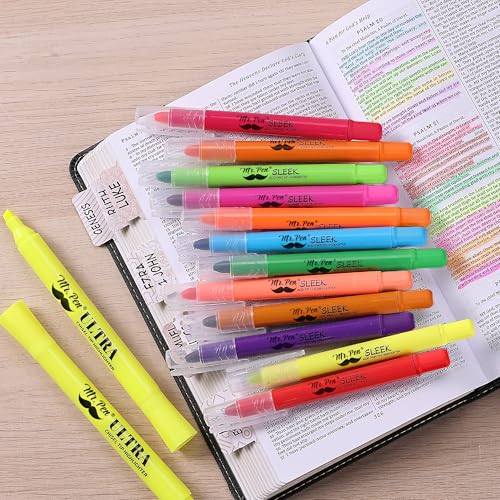 Image of Mr. Pen- No Bleed Gel Highlighters, Colorful, 12 Pack