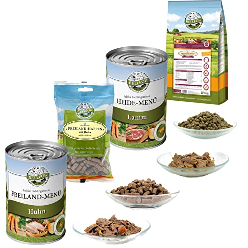 Bellfor Bolonka Futter Set, ohne Getreide, glutenfrei, Ohne synthetische Farb-, Aroma- und Konservierungsstoffe 3,5 kg