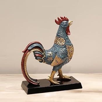 Amazon.co.jp: 鶏の置物 風水 金運 財運 厄除け 魔除け 風水