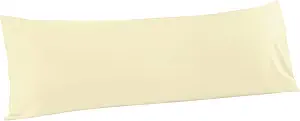 FLXXIE Body Pillow Cover - Super Soft Microfiber 20x54 Body Pillow Case - Envelope Closure, Wrinkle, Stain Resistant Ivory Body Pillow Cover, 20x54, Ivory