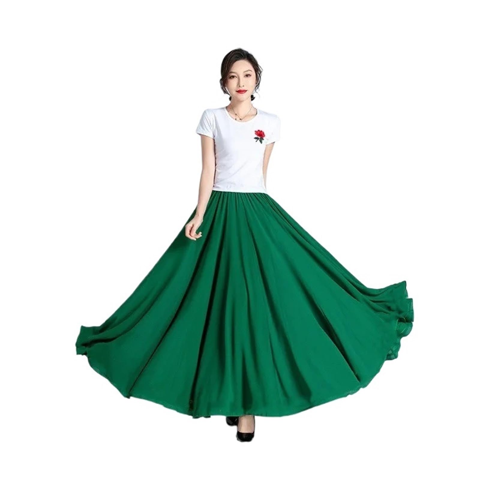 Gonna da ballo for donna in chiffon di poliestere spandex