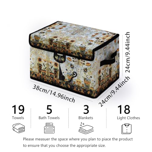 Image of Fabric Storage Bins with Lids,Under Bed Storage Containers 3Pack | Stackable Clothes Storage Bins with Lids,Closet Organizers Fabric Box for Home and Office,Blanket Clothes Organizers