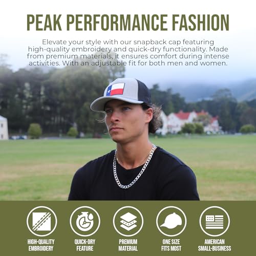 Image of International Tie State Hat for Men and Women, Adjustable Snapback Trucker Baseball Cap with Embroidered Patch