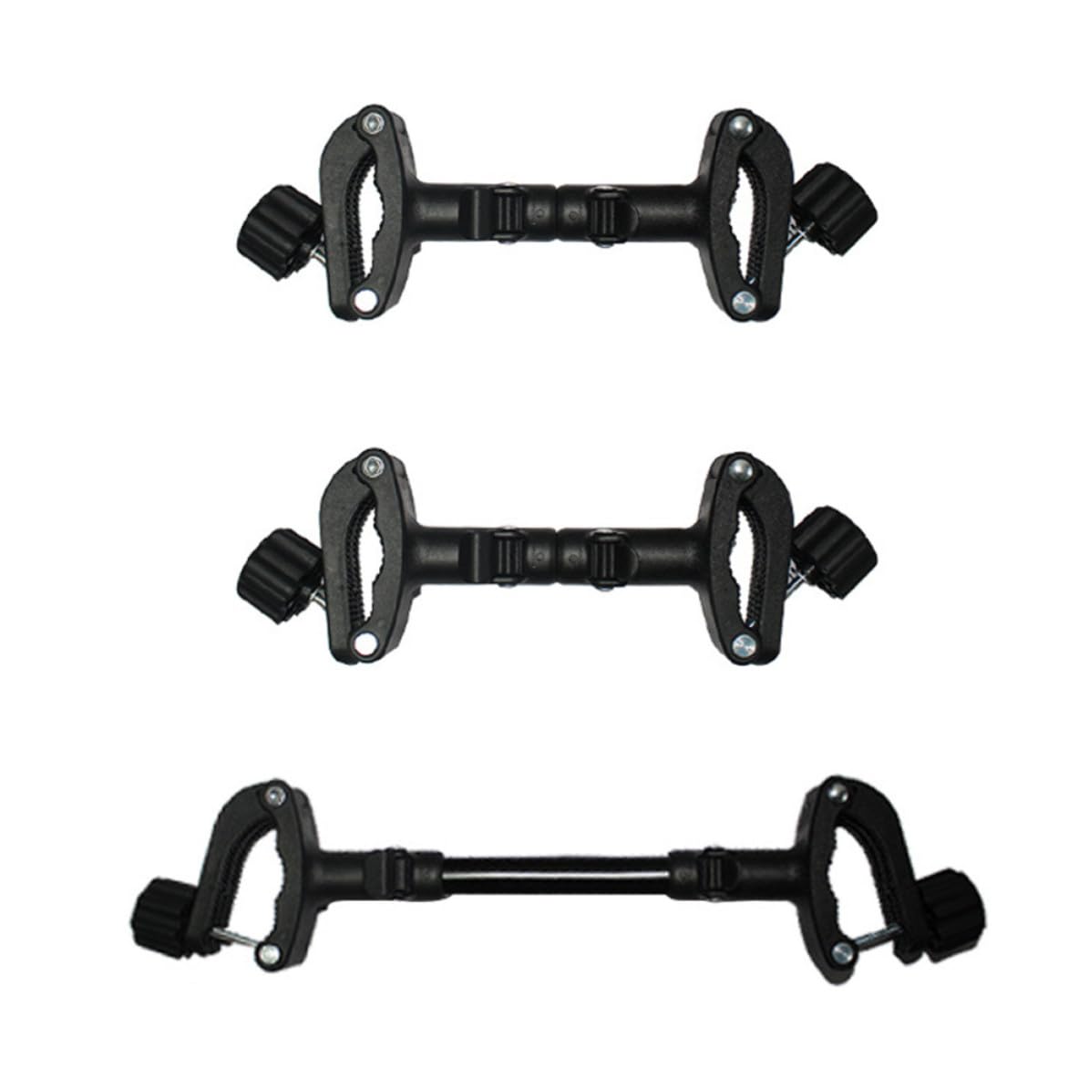Kichvoe Conector Doble para Cochecito de Ñiño Gemelar, Ligero y Resistente de Hierro y Plástico, Pack de 3 Piezas para Uso en Exteriores Silla Gemelar