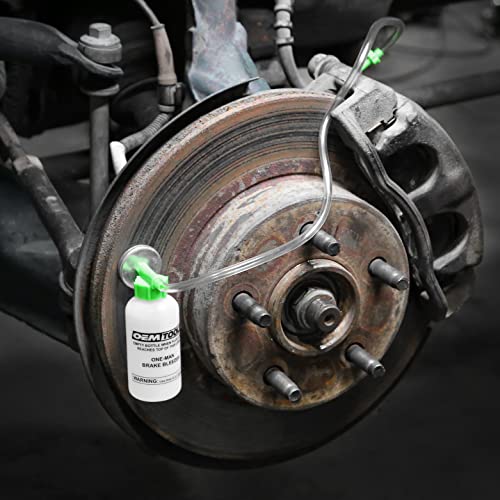 Oemtools 25036 Bleed-O-Matic One-Man Brake Bleeder Kit, Featuring An Opaque Brake Bleed Bottle W/ Transparent Hoses And Tapered Fittings, No Mess Brake Fluid Bleeding (Packaging May Vary) #TOP6
