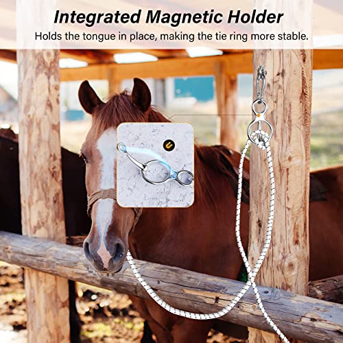 Debialo Horse Tie Ring, Horse tack and Supplies, Safe Horse Accessories,Horse Training Equipment with Eye Bolt,Quick snap,Humane Way Tie Ring,Prevent Horses from Pulling Back,Durable Steel - Thumbnail 3