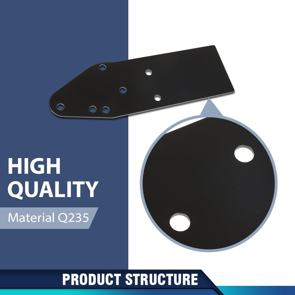 PIT66 Front Bumper Steel Reinforce Mount Brackets Compatible with Jeep Cherokee XJ MJ 1984-2001 Black