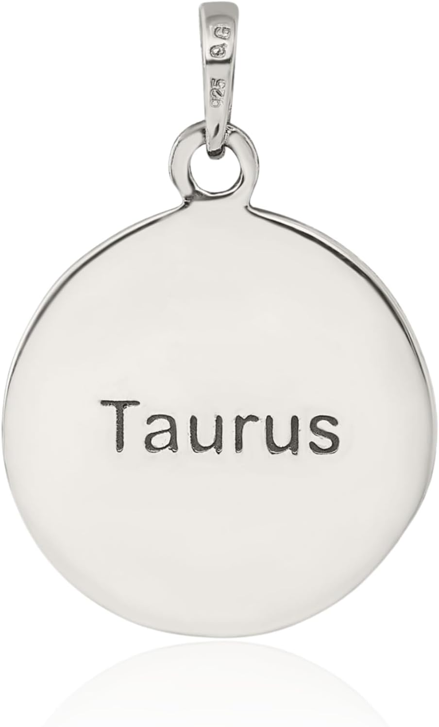 IceCarats 925 Sterling Silver Vintage Large Taurus Zodiac Medal Pendant Necklace 29mm 1.1 inch Polished For Her For Him