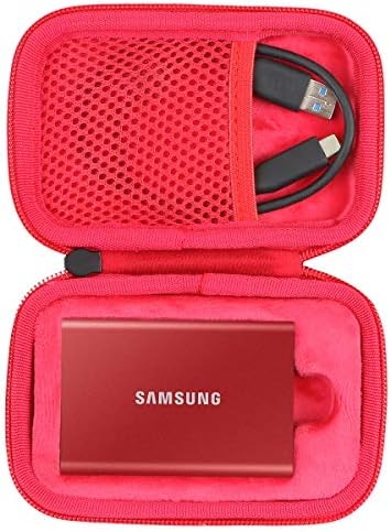 co2CREA 2-in-1 Hard travel Case for Samsung T7 Touch/ T7 Portable SSD 500GB 1TB 2TB External Solid State Drive (Case only)